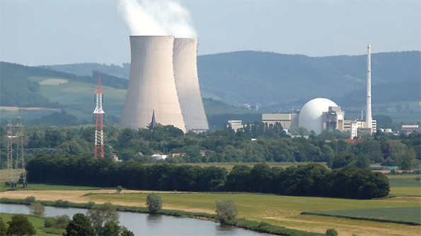 エーオンが運転するグローンデ原子力発電所。同社の発表は世界の電力会社に衝撃を与えた。