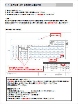 照明設備の配置がひと目で分かる記入書類