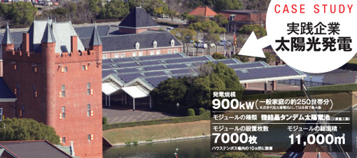 長崎ハウステンボスに設置された全国最大級の次世代型太陽光パネル