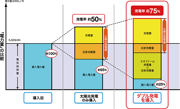 ダブル発電の場合