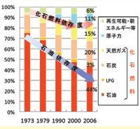 日本の第1次エネルギー供給シェア