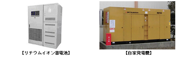 リチウムイオン蓄電池と自家発電機