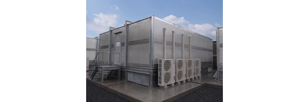 横幅10メートル×奥行き7メートルの蓄電池収納建屋