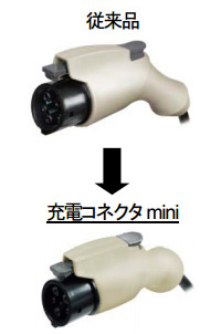 充電コネクタminiは女性やお年寄りに配慮し、小さくなった