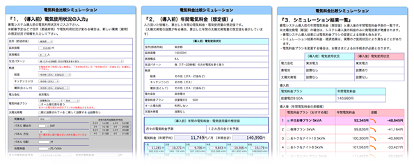 電気料金比較シミュレーション