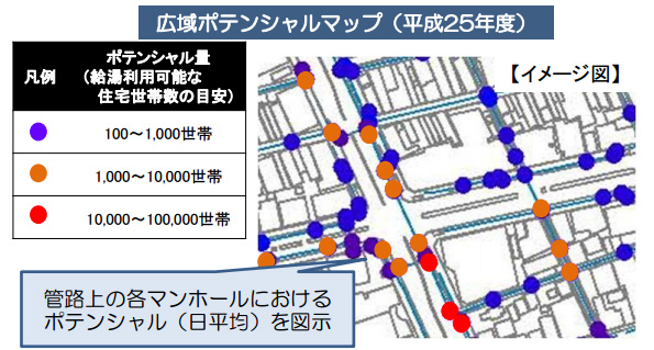 下水熱ポテンシャルマップ
