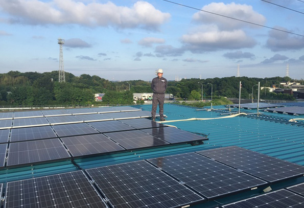 専用に設けられた太陽光発電システム