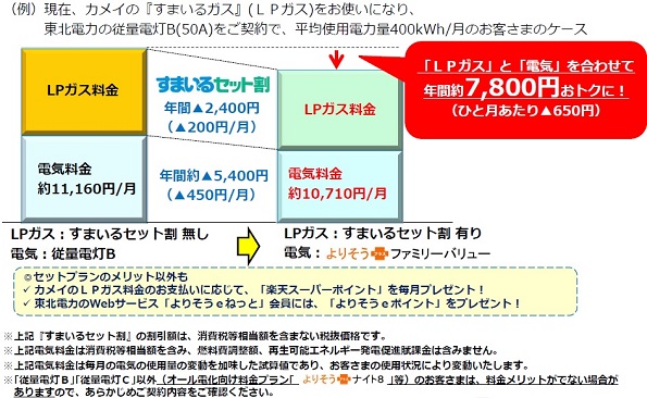 セットプランのモデルケース