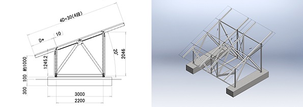 構造設計例の架台（一般仕様）