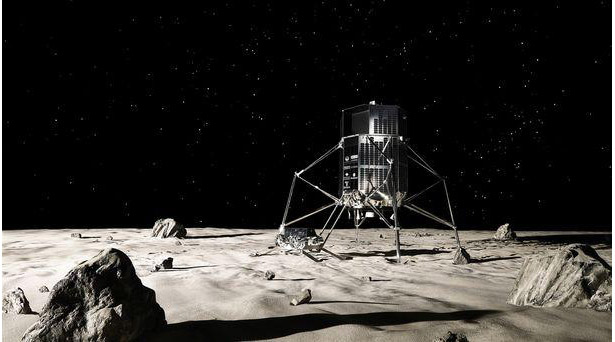 史上初の民間月面探査プログラムHAKUTO－Rのランダーとローバー（イメージ）