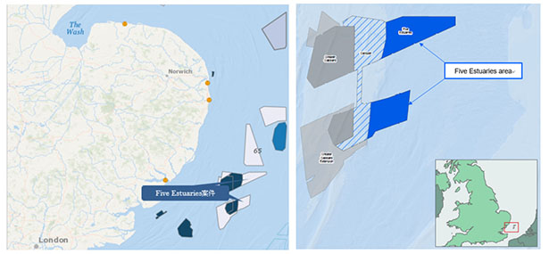 発電所地図（出所：4C Offshore 2019）