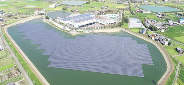 広谷池水上太陽光発電所（出所：二川工業製作所）