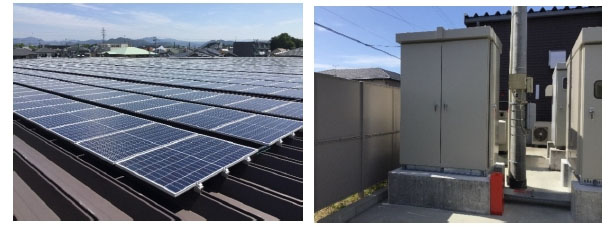 2020年8月に岐阜県のスーパーマーケットに設置したBCP機能付き太陽光発電システム、第三者所有モデル（出所：オリックス）