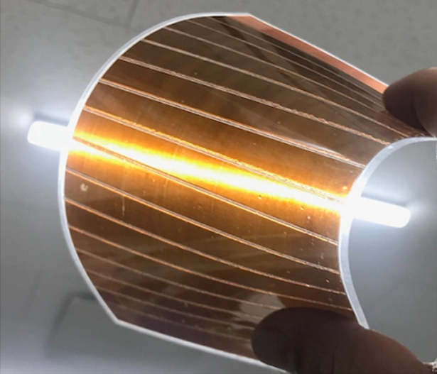 折り曲げ可能なペロブスカイト太陽電池（出所：GSアライアンス）
