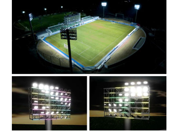八戸市プライフーズスタジアム 光の演出可能なled照明設備導入 ニュース 環境ビジネスオンライン