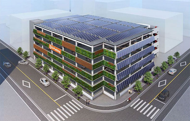 ソーラーパネル搭載型立体駐車場のイメージ（出所：大和リース）
