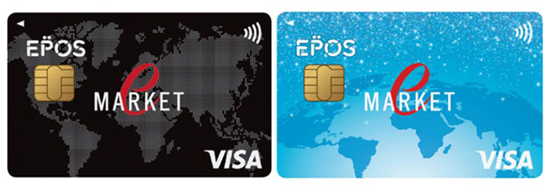 新製品が採用された「eマーケットカードエポス」の券面イメージ（出所：凸版印刷）