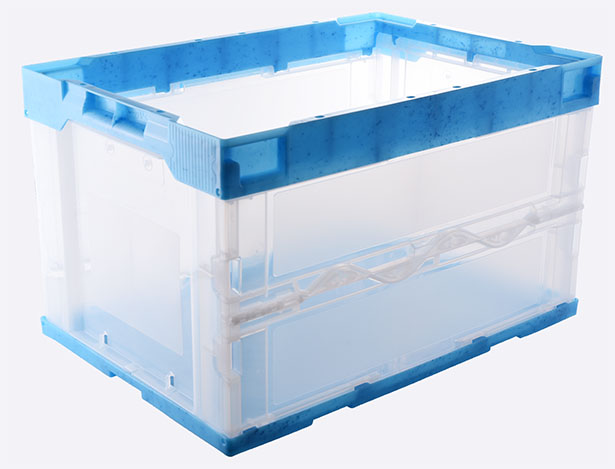 新しい回収BOX。外寸530×366×325mm、容量50リットル。長崎県対馬市で回収された海洋プラスチックを原材料の一部に使用している。岐阜プラスチック工業製（出所：ファミリーマート）