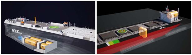 アンモニアReady LNG燃料船のコンセプト（イメージ）（出所：日本郵船）