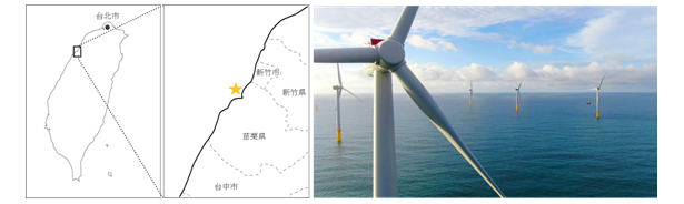 フォルモサ1洋上風力発電事業の位置図（出所：商船三井）