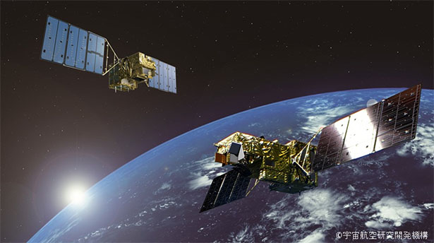 温室効果ガス観測技術衛星（Greenhouse gases Observing SATellite : GOSAT）。現在運用中のGOSAT(2009年打上)、GOSAT-2(2018年打上)に加え、開発中のGOSAT-GW(2023年度打上予定)で構成（出所：環境省）