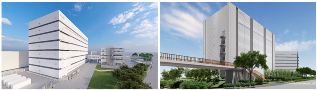 （左）NEC神奈川データセンター 二期棟、（右）NEC神戸データセンター三期棟（出所：NEC）
