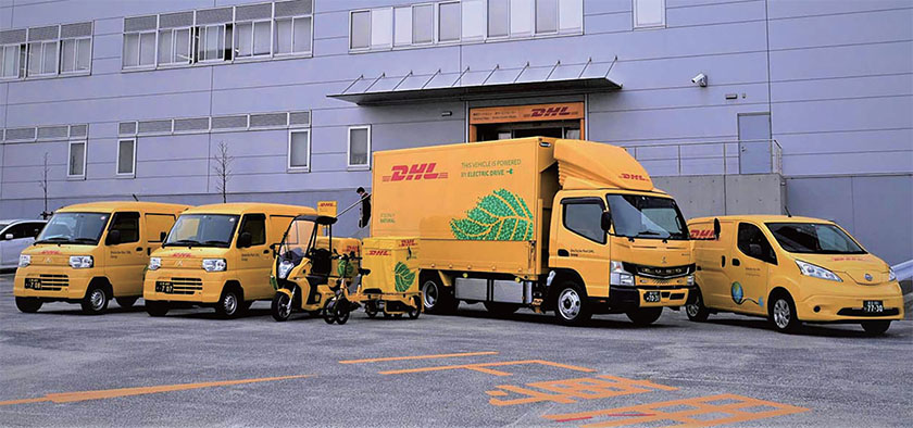 日本で導入を開始したDHLの電動車両の数々