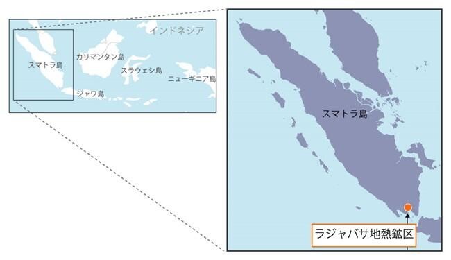 ラジャバサ地熱事業の位置図（出所：INPEX）