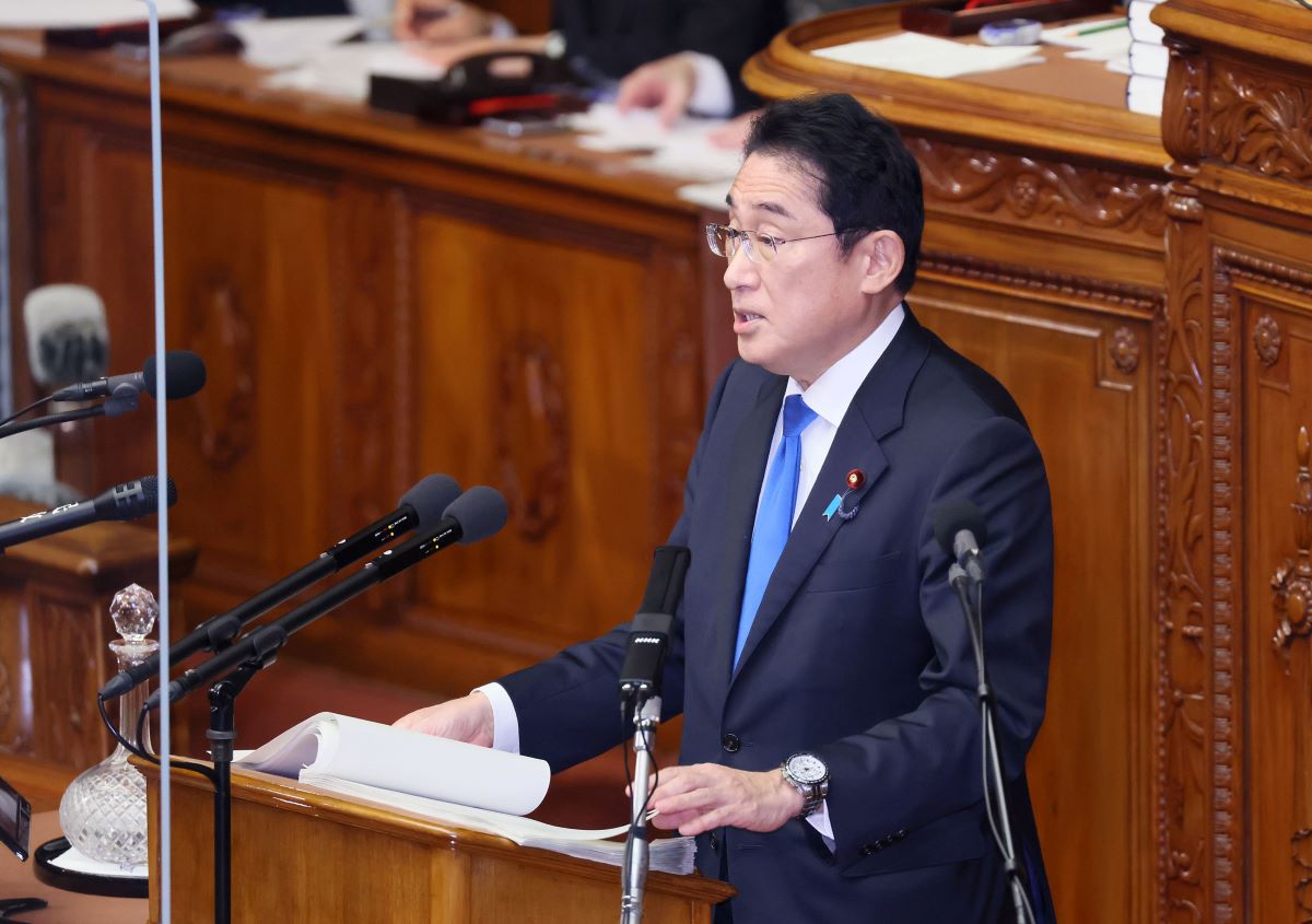 1月23日、施政方針演説を行う岸田 文雄首相（出所：首相官邸）
