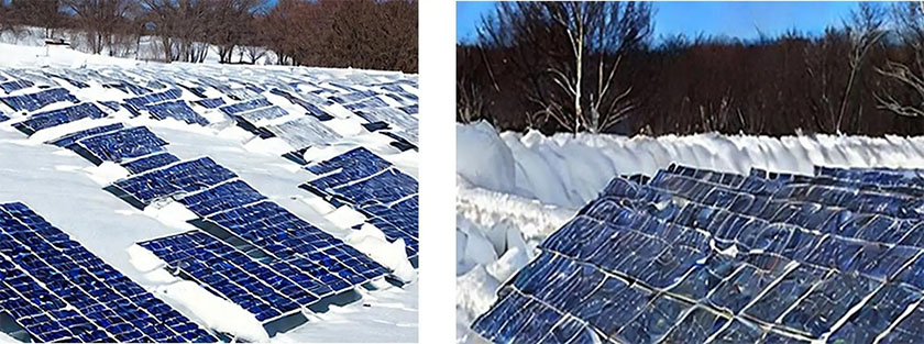氷雪による太陽光発電設備の破損イメージ(出所:製品評価技術基盤機構)