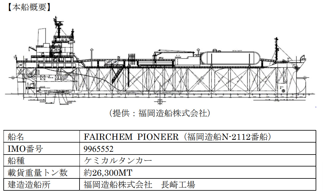 LNG燃料ケミカルタンカー（出所：日本政策投資銀行）