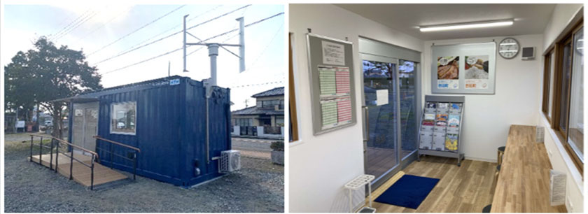 バス停の待合室に採用されたN3エヌキューブ(出所:NTN)