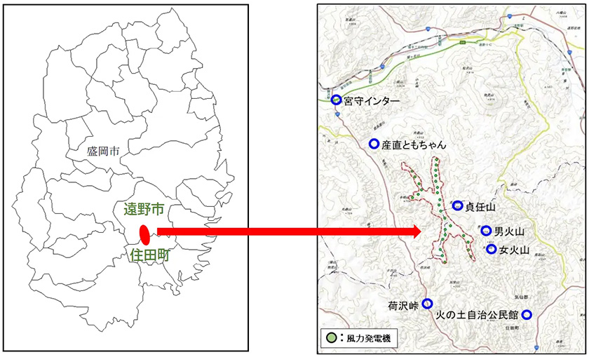 発電所位置図（出所：グリーンパワーインベストメント）