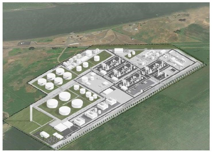 製造プラントの完成予想図（出所：双日）