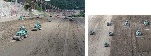 A4CSELを導入している成瀬ダム堤体打設工事(出所:鹿島)