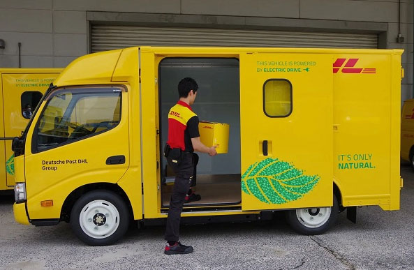 DHLジャパンが新たに集配業務に導入したEVトラック（出所：DHLジャパン）