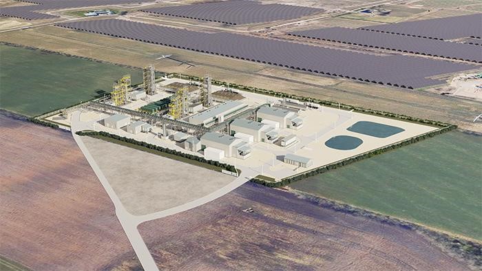 Solar Park Kasso社eメタノール工場完成予想図(出所:三井物産)
