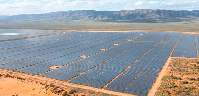 EGPAの太陽光発電施設「Bungala Solar Farm 1 and 2」（南オーストラリア州、合計発電容量275MW）（出所：INPEX）