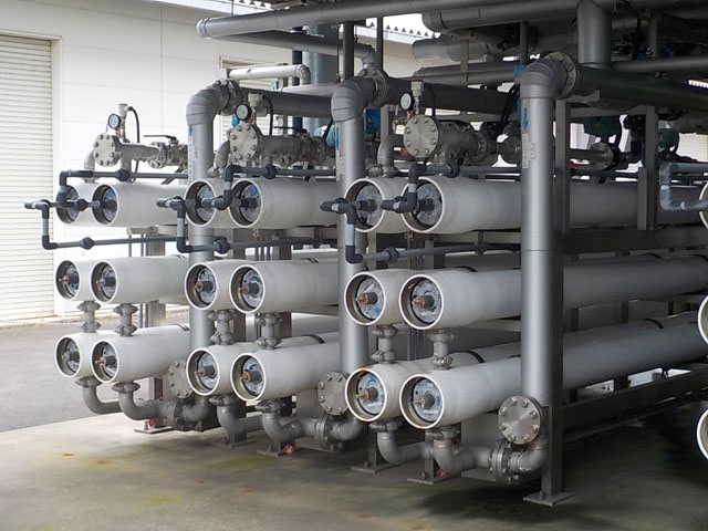 滋賀事業所の水処理設備(出所:日東電工)
