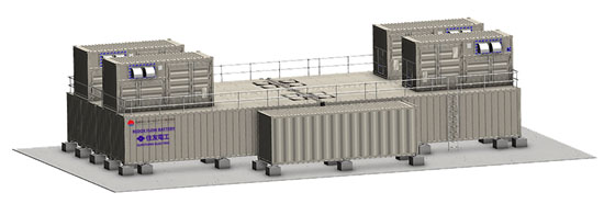 レドックスフロー電池（8MWh）　設置イメージ（出所：住友電工）