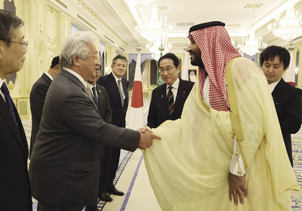 サウジアラビアのムハンマド皇太子（MBS）に謁見した會澤氏