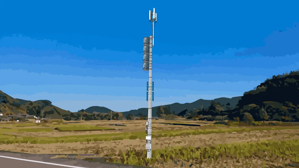 ペロブスカイト太陽電池を活用した「サステナブル基地局」のイメージ(出所:KDDI)