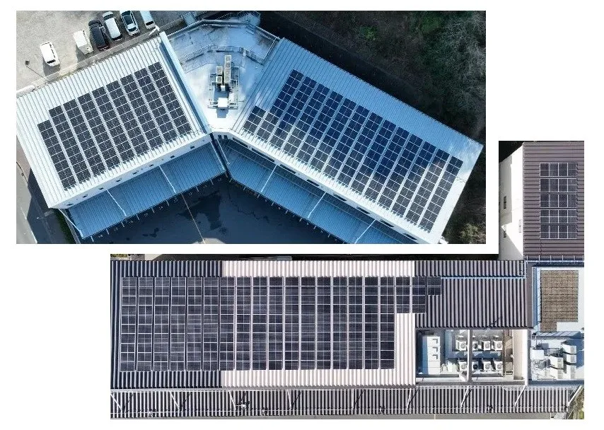 自家消費型太陽光発電を導入した横須賀センター（左上）と横浜菅田センター（出所：パルシステム連合会）