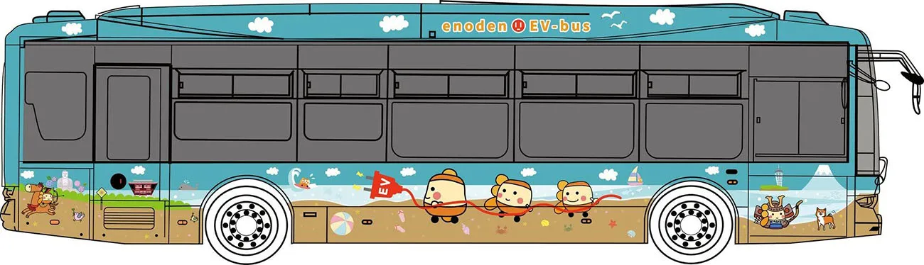 大型EVバスの外観イメージ（出所：江ノ電バス）