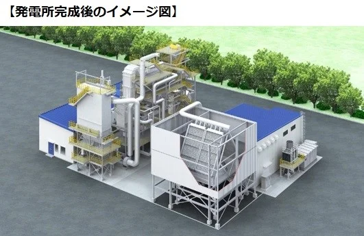 「矢巾バイオマス発電所」完成後のイメージ（出所：中部電力）