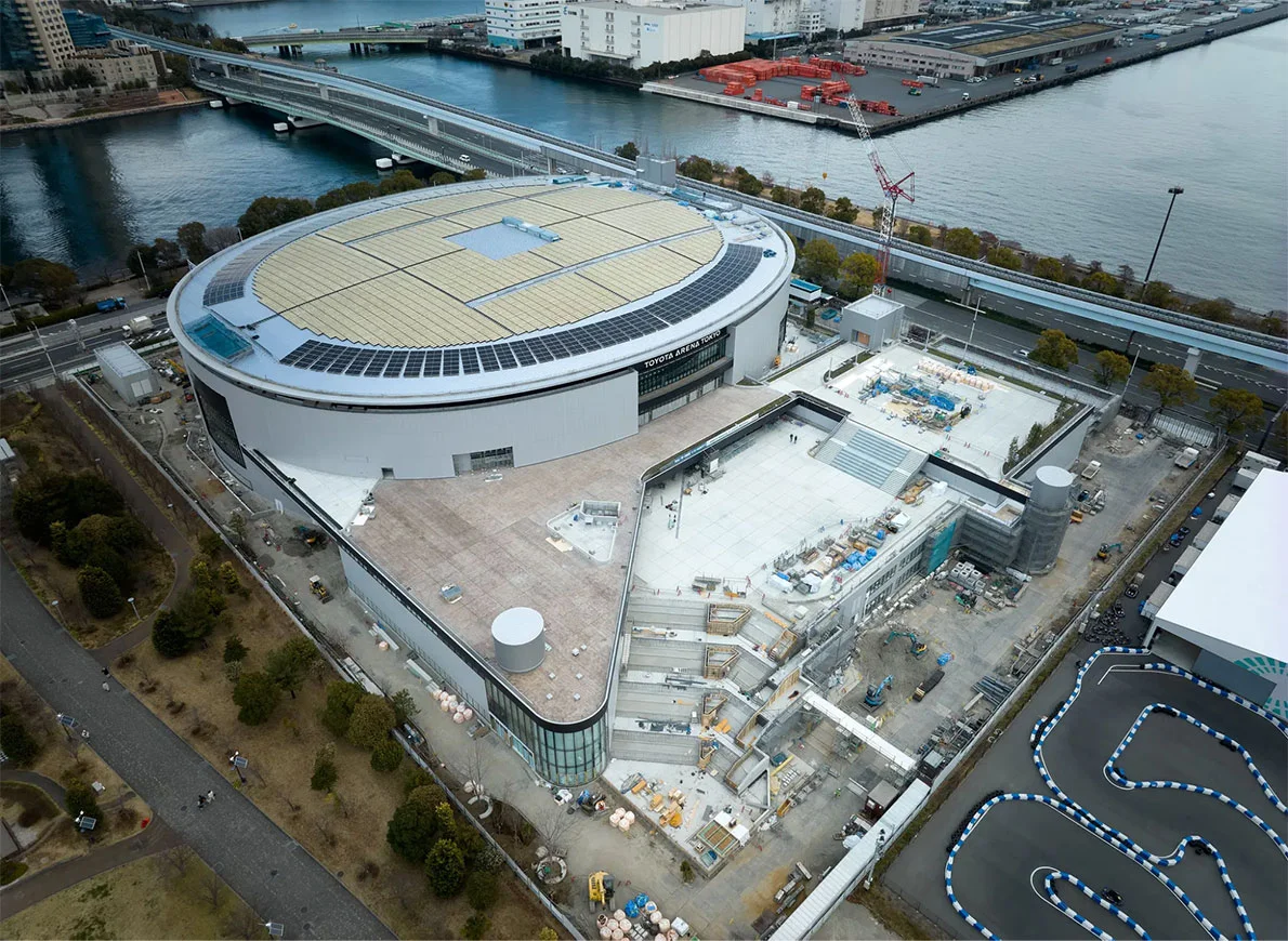 現在開発中の「TOYOTA ARENA TOKYO」(2025年2月撮影)(出所:トヨタアルバルク東京)