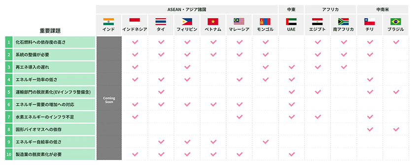 グローバルサウス諸国で有望な事業領域(出所:東京都)