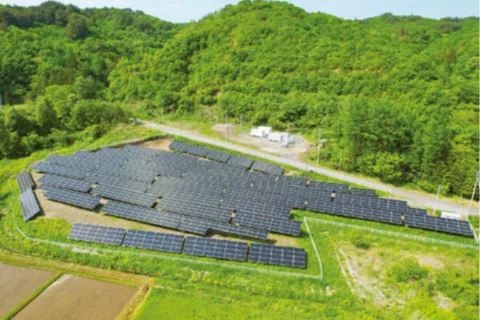 稼働を開始した「SUNLUMO(サンルーモ)久慈夏井発電所」(出所:日本ガイシ)