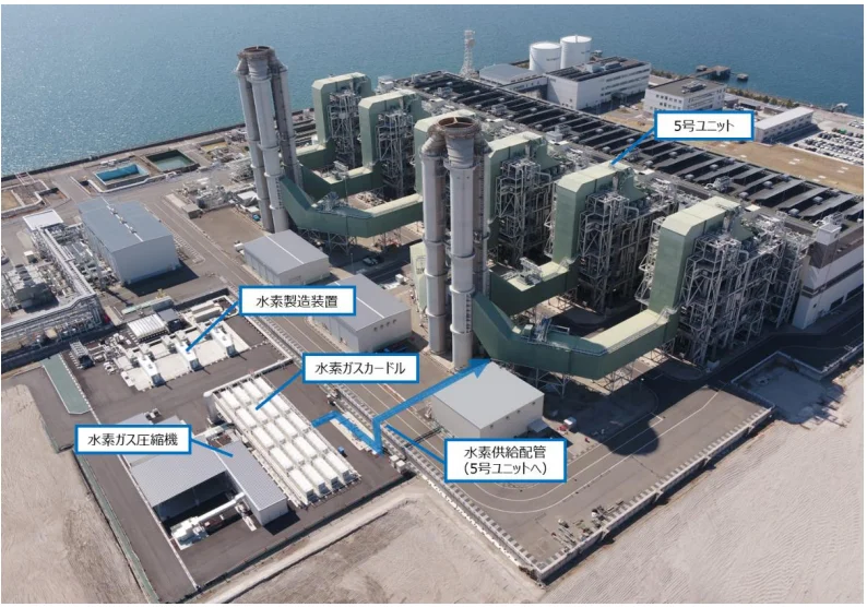 姫路第二発電所での水素混焼発電実証(出所:関西電力)