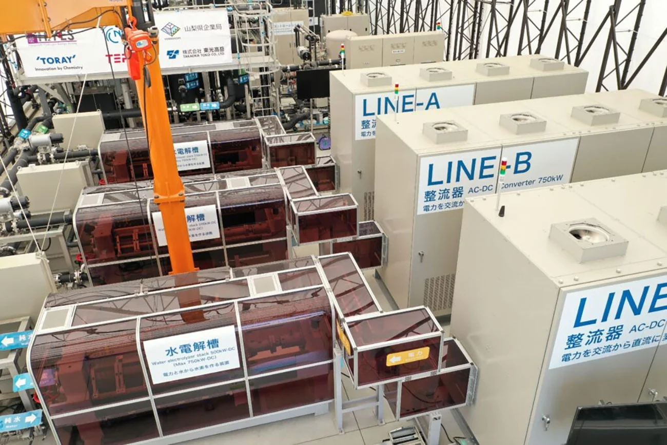 東電EPと連携する国内初のP2G事業会社・やまなしハイドロジェンカンパニーの装置(出所:やまなしハイドロジェンカンパニー)